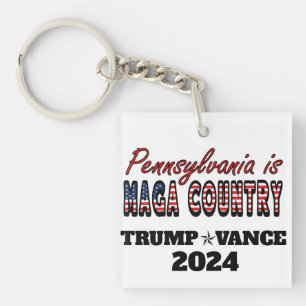 Pennsylvania is Maga Country Trump Vance 2024 Key Ring