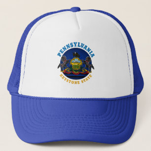 PENNSYLVANIA KEYSTONE STATE FLAG TRUCKER HAT