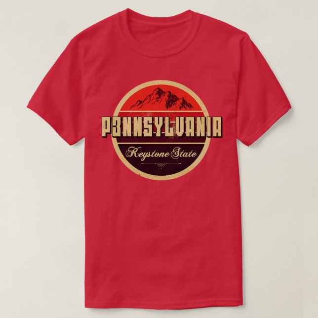 Pennsylvania Keystone State T-Shirt (Design Front)