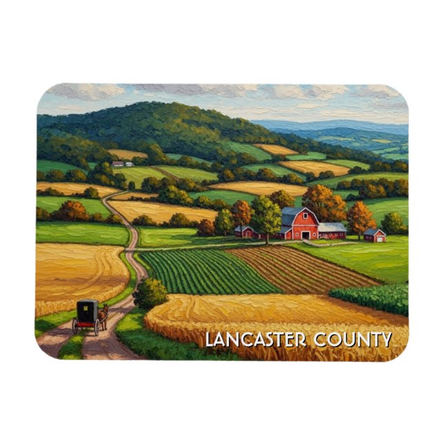 Pennsylvania Lancaster County Travel Magnet (Horizontal)