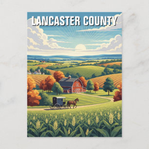 Pennsylvania Lancaster County Travel Postcard
