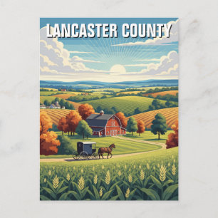 Pennsylvania Lancaster County Travel Postcard