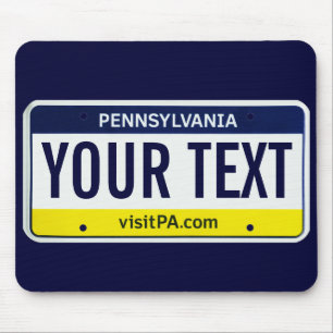 Pennsylvania license plate mouse pad