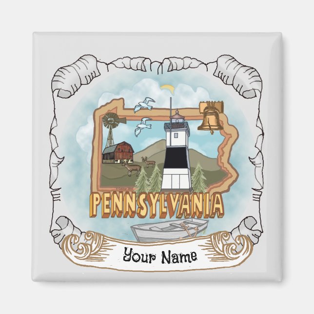Pennsylvania Lighthouse Magnet (Front)