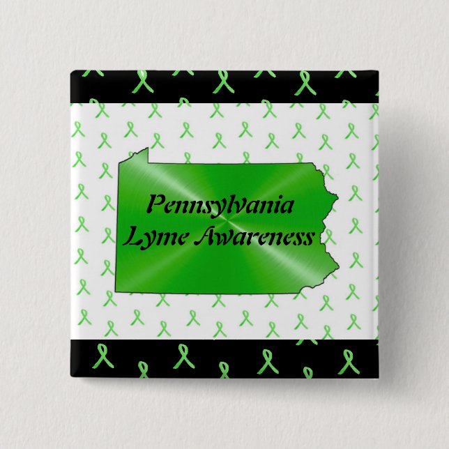 Pennsylvania Lyme Disease Awareness Button (Front)