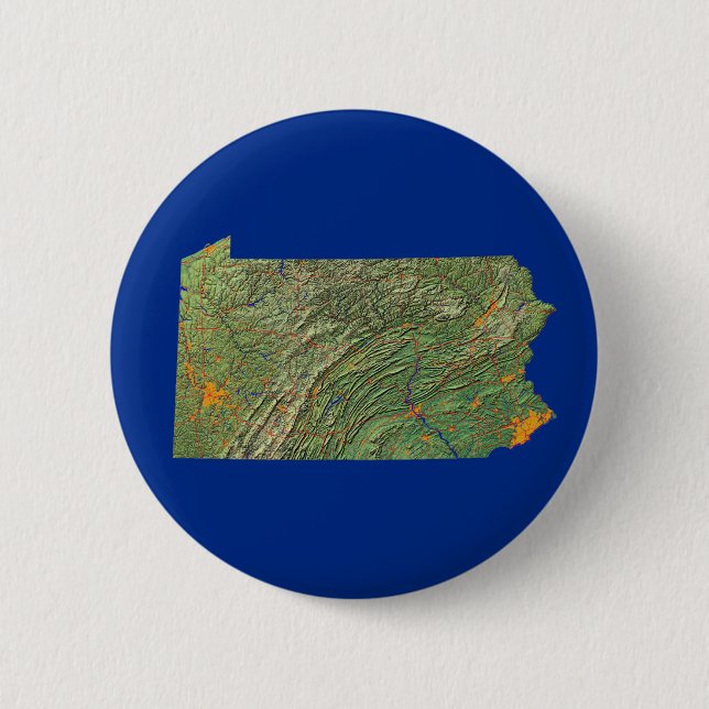 Pennsylvania Map Button (Front)