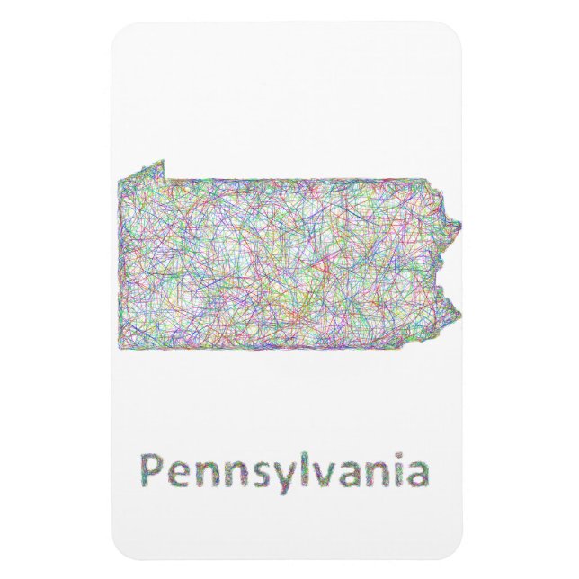 Pennsylvania map magnet (Vertical)