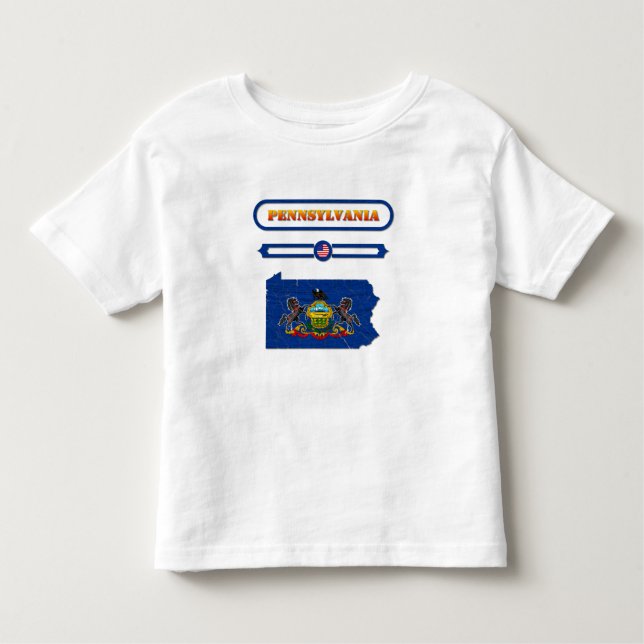 PENNSYLVANIA, MAP OF PENNSYLVANIA. SAMER BRASIL TODDLER T-Shirt (Front)