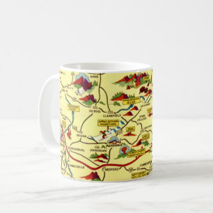 Pennsylvania Map Postcard Mug