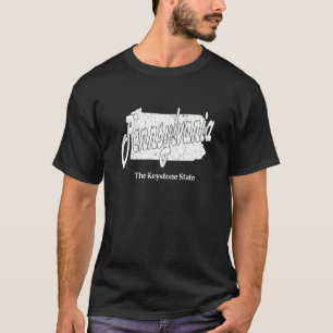 Pennsylvania Map Vintage Sports Home State Men Wom T-Shirt