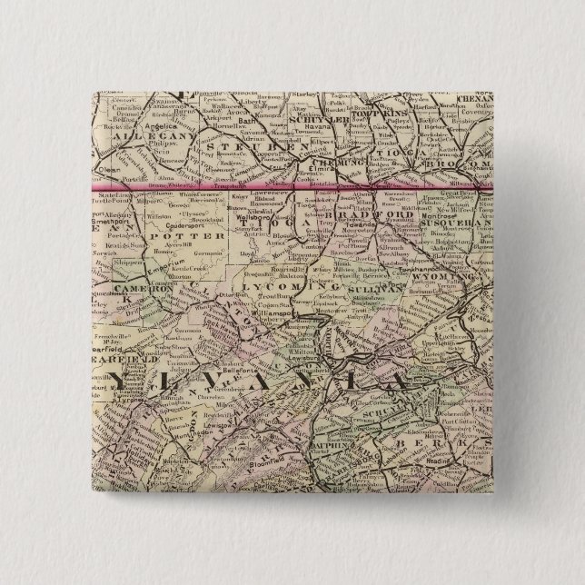 Pennsylvania, Maryland, New Jersey, Delaware 15 Cm Square Badge (Front)