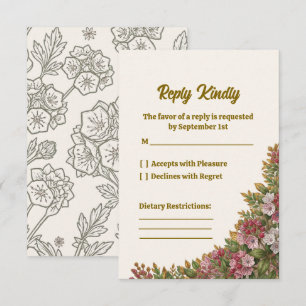 Pennsylvania Mountain Laurel Wedding RSVP Card