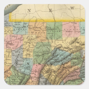 Pennsylvania, New Jersey 2 Square Sticker