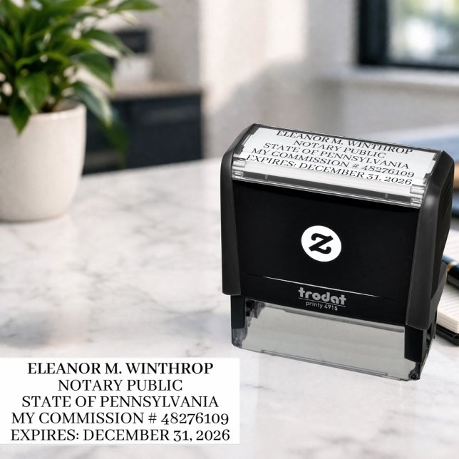 Pennsylvania Notary Public  Self-inking Stamp (Creator Uploaded)
