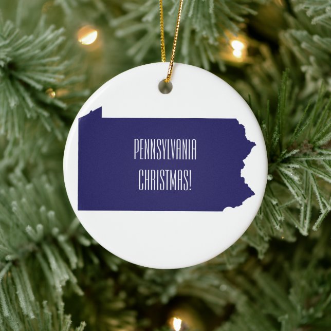 Pennsylvania personalized Christmas Ornament! Ceramic Tree Decoration (Tree)