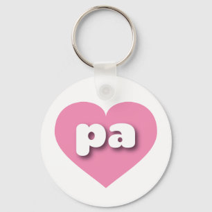 Pennsylvania pink heart - I love pa Key Ring