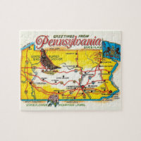 Pennsylvania Postcard Map