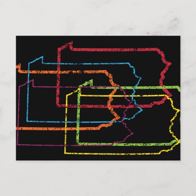 pennsylvania pride blur postcard (Front)