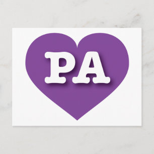 Pennsylvania Purple Heart - I love PA Postcard