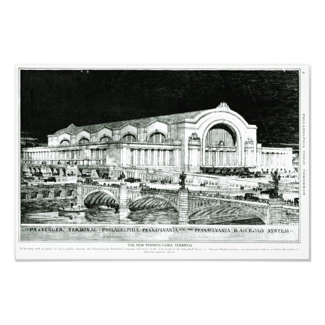 Pennsylvania Railroad 30th Street Station Photo Print (Front)