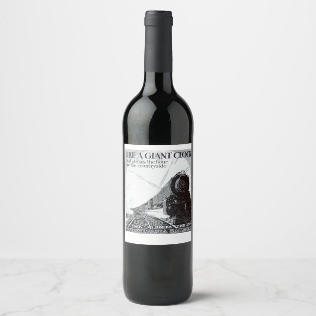 Pennsylvania Railroad Broadway Limited 1928       Wine Label (Front)