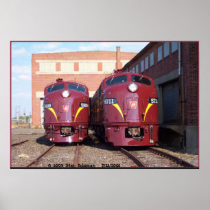 Pennsylvania Railroad E-8a,s (JTFS) 5809 and 5711 Poster