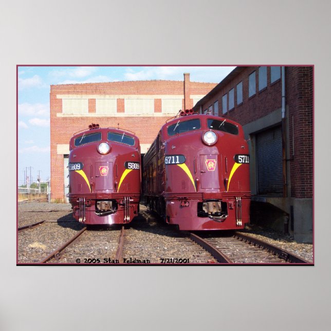 Pennsylvania Railroad E-8a,s (JTFS) 5809 and 5711 Poster (Front)