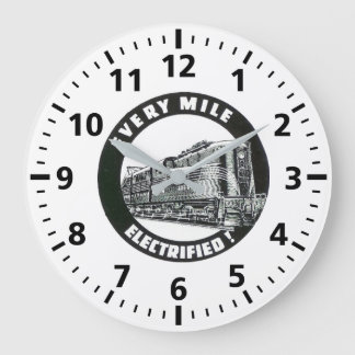 Pennsylvania Railroad every mile electrified Large Clock