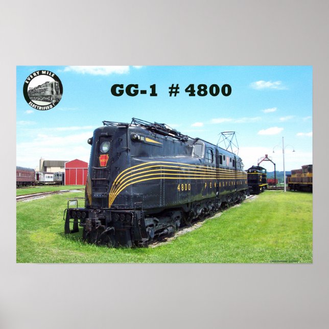 Pennsylvania Railroad Locomotive GG-1 #4800 -2- Poster (Front)
