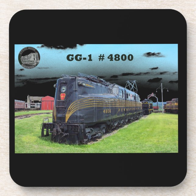 Pennsylvania Railroad Locomotive GG-1 #4800    Coaster (Front)