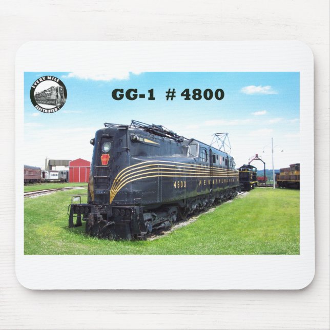 Pennsylvania Railroad Locomotive GG-1 #4800  Mouse Pad (Front)