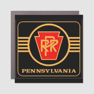Pennsylvania Railroad Logo, Black & Gold  Car Magnet