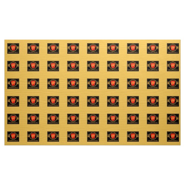Pennsylvania Railroad Logo, Black & Gold Fabric (Yard)