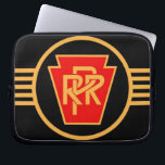 Pennsylvania Railroad Logo, Black & Gold Laptop Sleeve<br><div class="desc">The Pennsylvania Railroad was the largest railroad by traffic and revenue in the US throughout its 20th-century existence

image copyrite Stan Feldman July/ 18/ 1999</div>