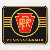 Pennsylvania Railroad Logo, Black & Gold Mouse Pad