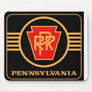 Pennsylvania Railroad Logo, Black & Gold  Mouse Pad