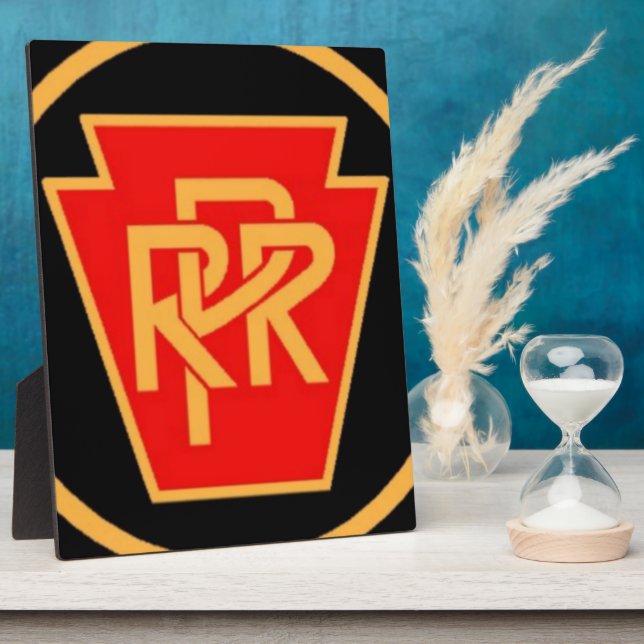 Pennsylvania Railroad Logo, Black & Gold Plaque (Side)