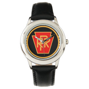 Pennsylvania Railroad Logo, Black & Gold Watch