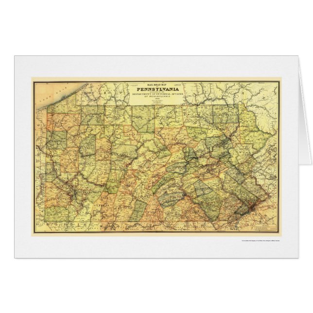 Pennsylvania Railroad Map 1895 (Front Horizontal)