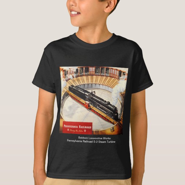 Pennsylvania Railroad Steam Turbine Kids Shirts (Front)