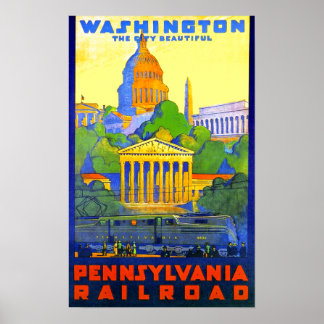 Pennsylvania Railroad to Washington D.C. Poster