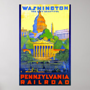 Pennsylvania Railroad to Washington D.C. Poster