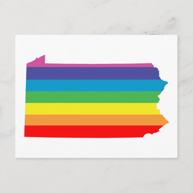 pennsylvania rainbow stripes postcard (Front)