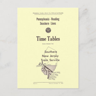 Pennsylvania Reading Seashore Lines 1957 Postcard