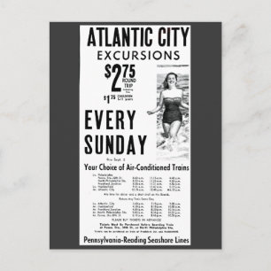 Pennsylvania Reading Seashore Lines 1962 Postcard