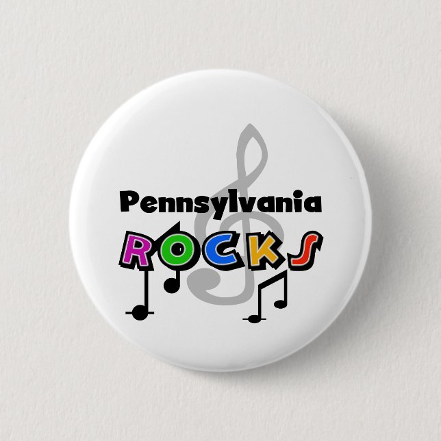 Pennsylvania Rocks 6 Cm Round Badge (Front)