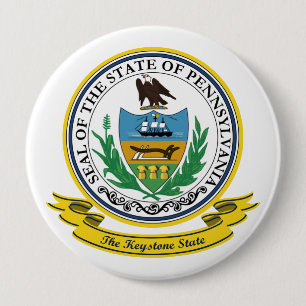 Pennsylvania Seal 10 Cm Round Badge