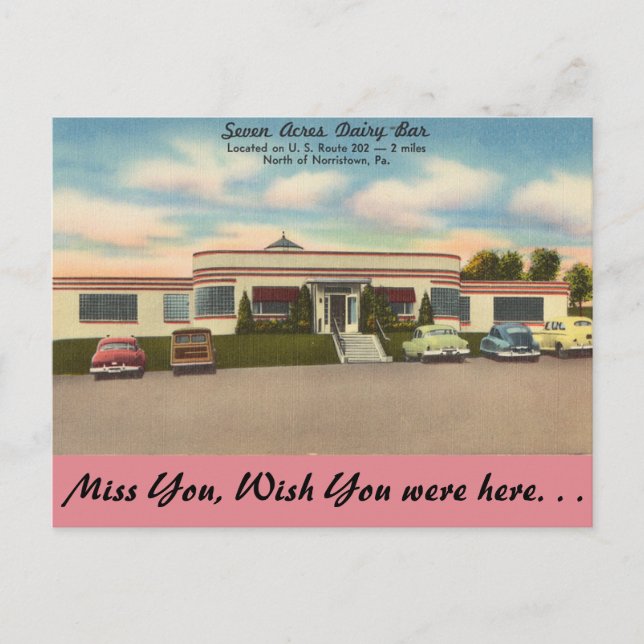 Pennsylvania, Seven Acres Dairy-Bar Postcard (Front)