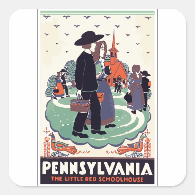 PENNSYLVANIA SQUARE STICKER (Front)