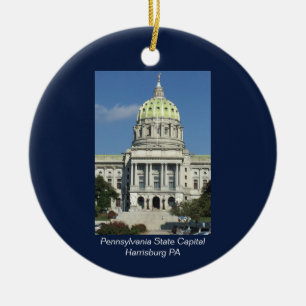 Pennsylvania State Capital Ceramic Tree Decoration